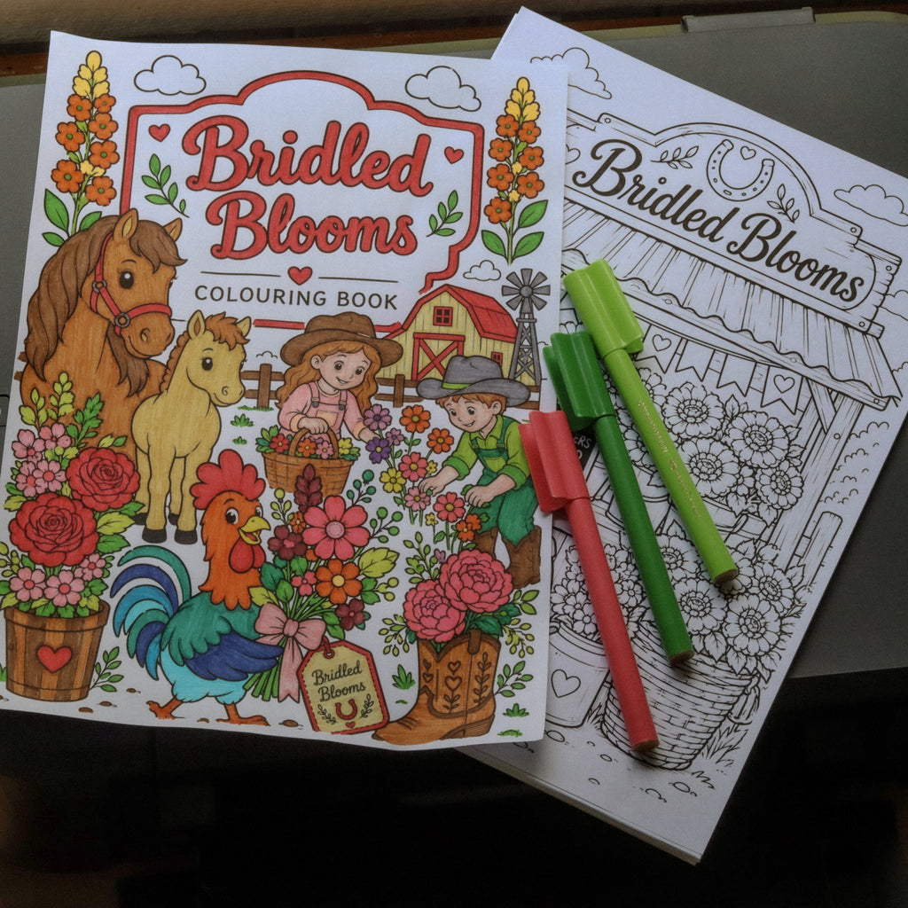 Bridled Blooms Kids Colouring Book