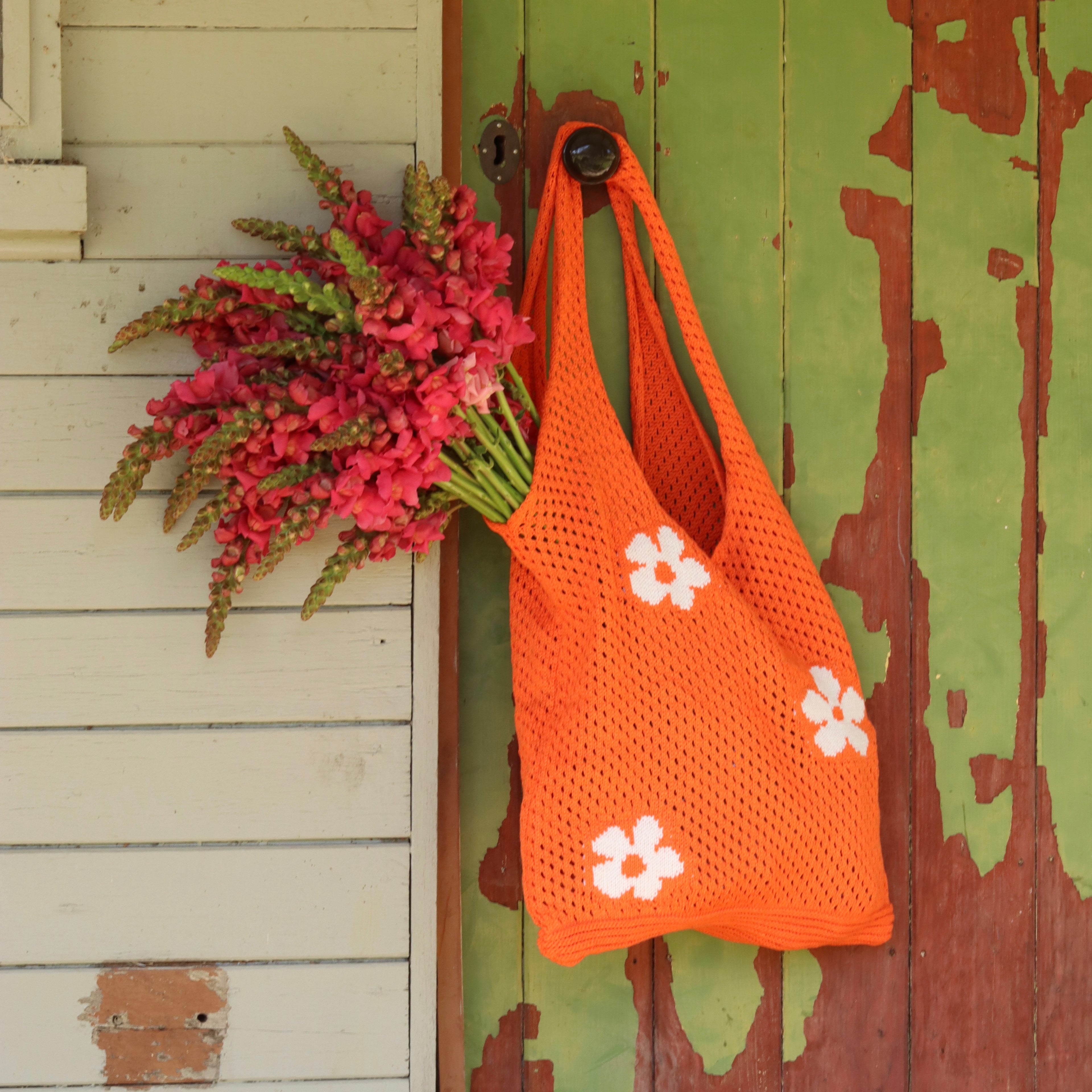 Flower Market Tote - Orange